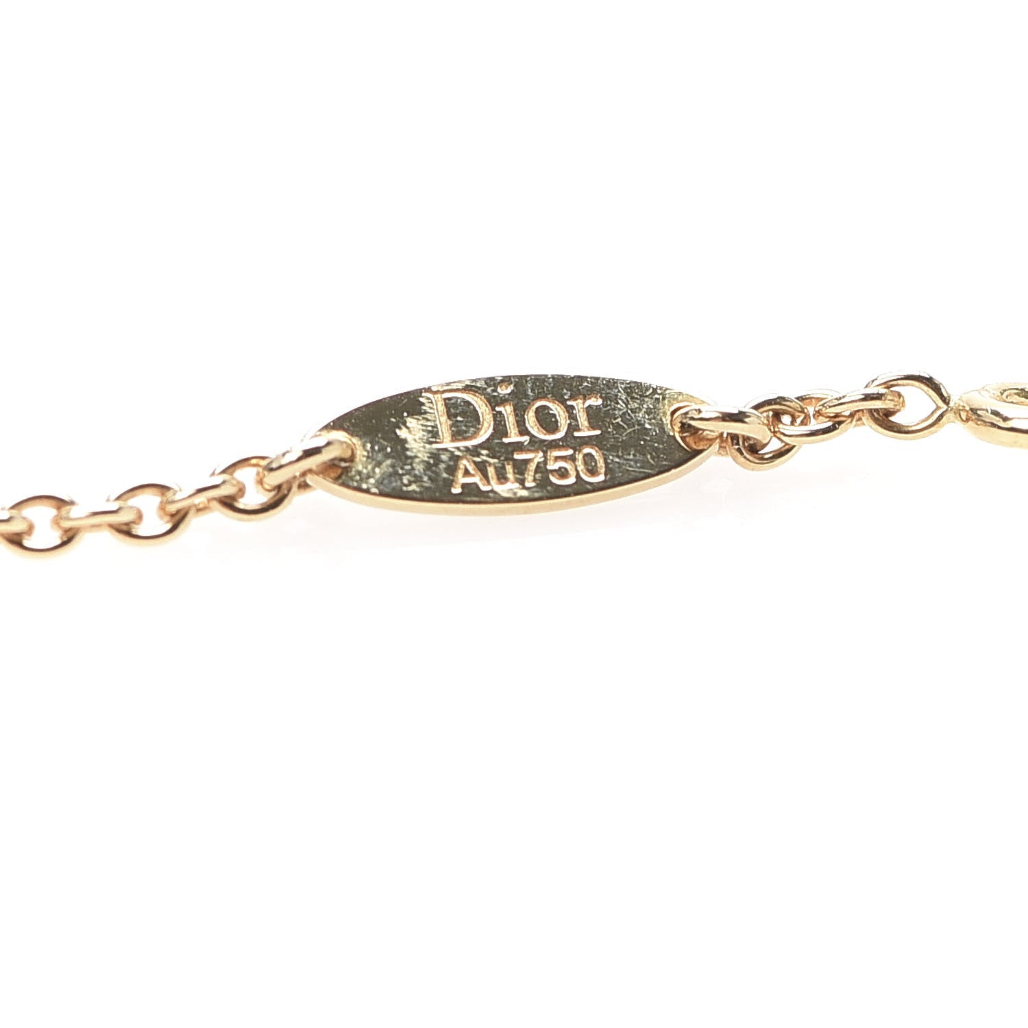 Christian Dior 18K Yellow Gold Diamond Mother of Pearl Rose Des Vents Bracelet 4 of 7