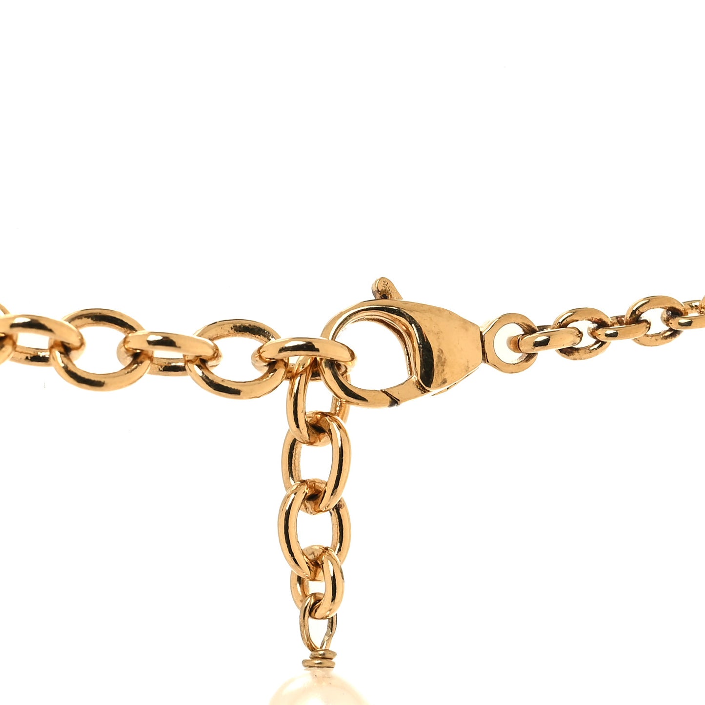Metal Pearl Blondie Pendant Necklace Gold Black