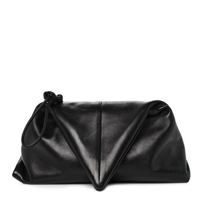 Bottega Veneta Lambskin BV Trine Clutch Black 1 of 10