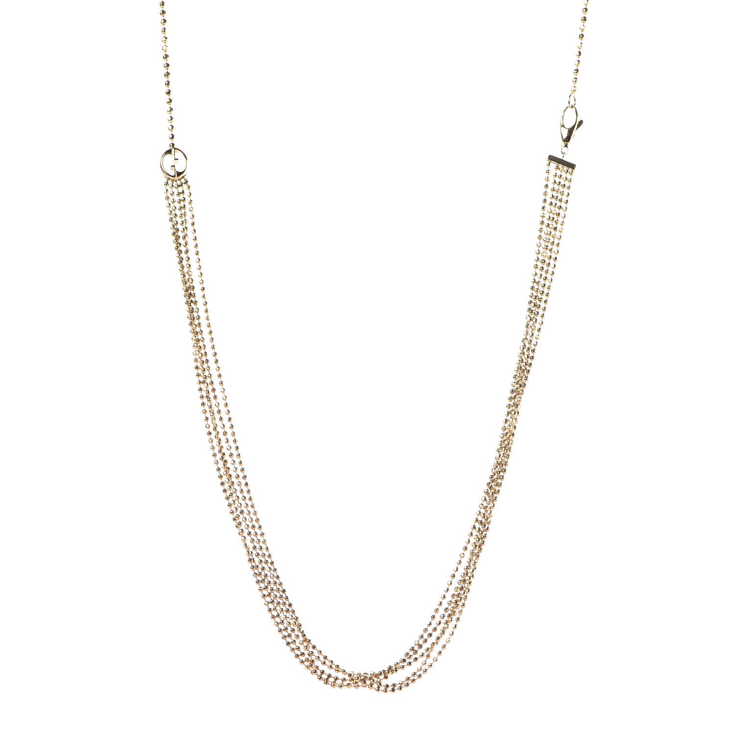 Gucci 18K Yellow Gold GG Signature Statement Necklace 1 of 6