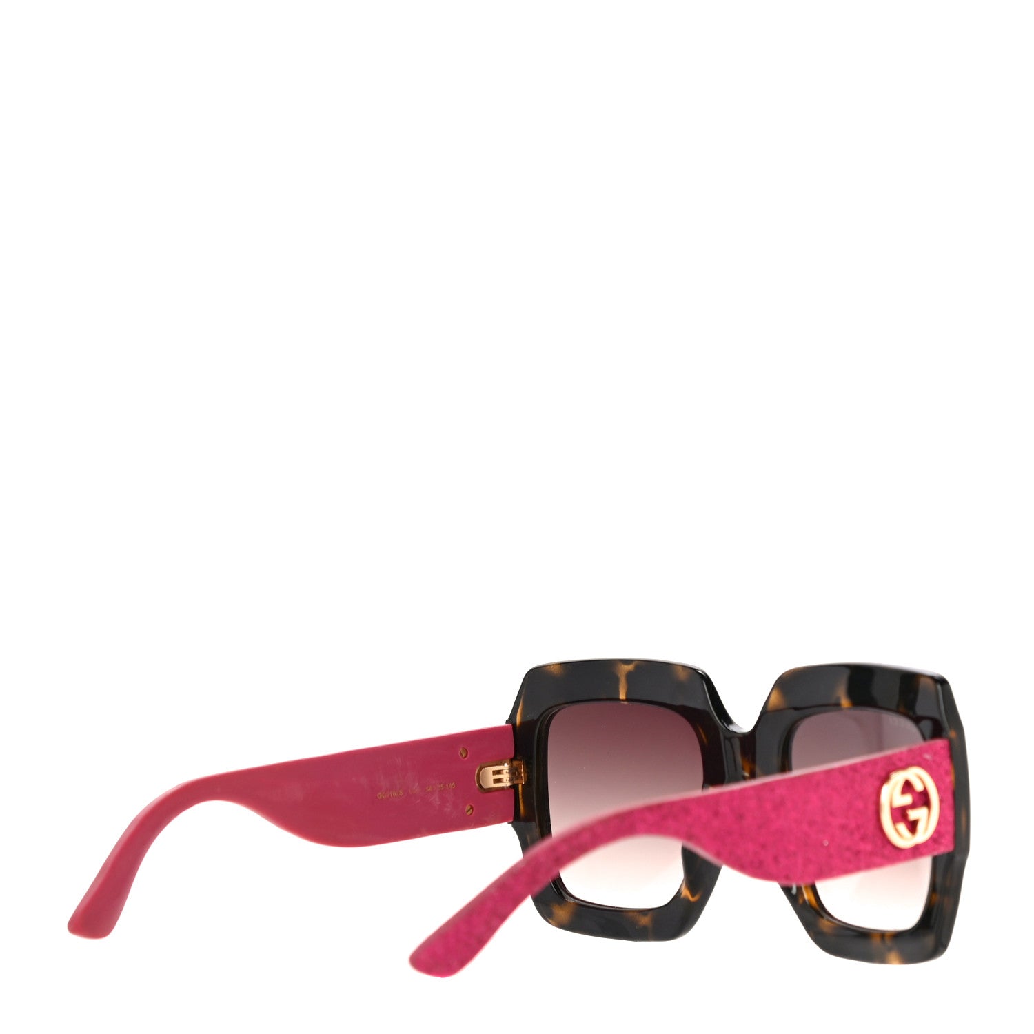 Gucci Square Frame GG0102S Sunglasses Glitter Pink Multi 3 of 7