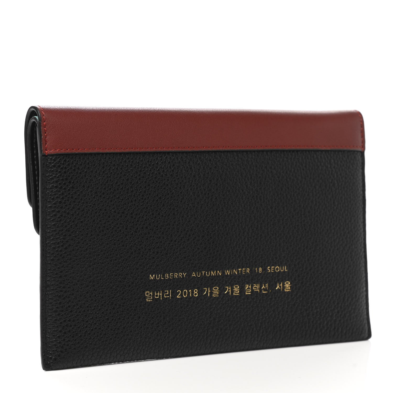 Mulberry Small Classic Grain Suede Harlow Clutch Wallet Black Multicolor 3 of 7