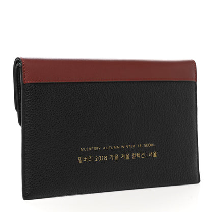 Mulberry Small Classic Grain Suede Harlow Clutch Wallet Black Multicolor 3 of 7