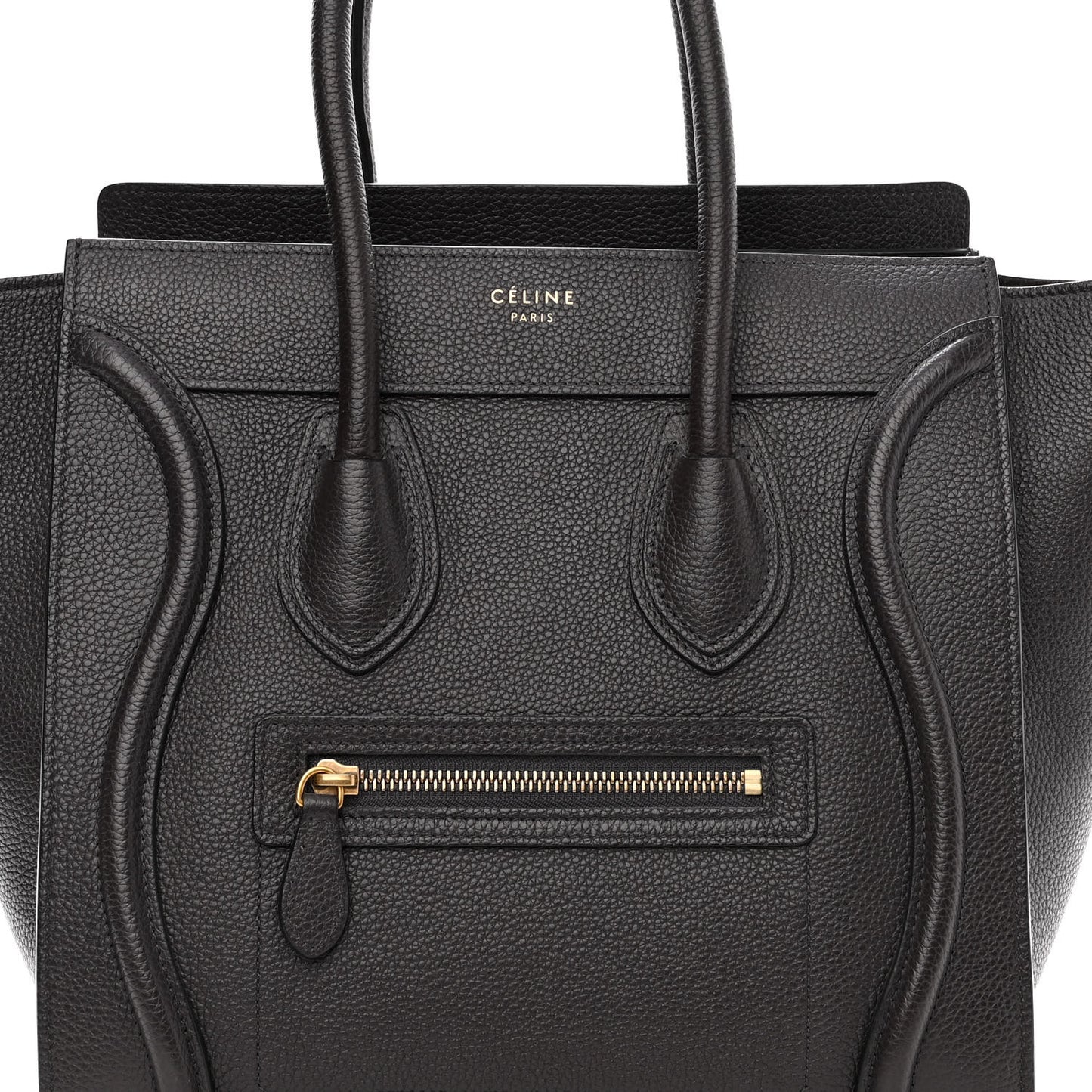 Drummed Calfskin Micro Luggage Liquorice