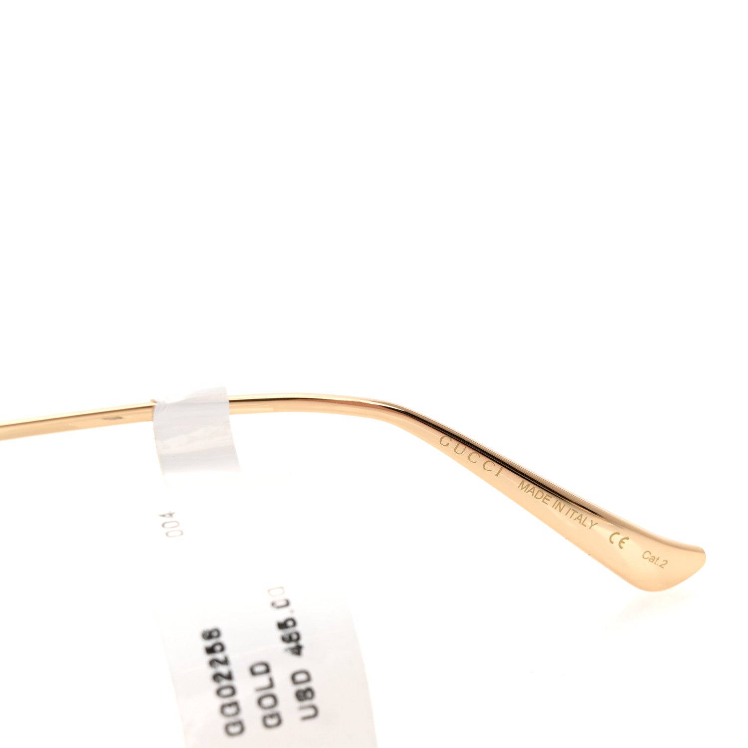 Gucci Metal Oversized Round Frame GG0225S Sunglasses Gold 9 of 14