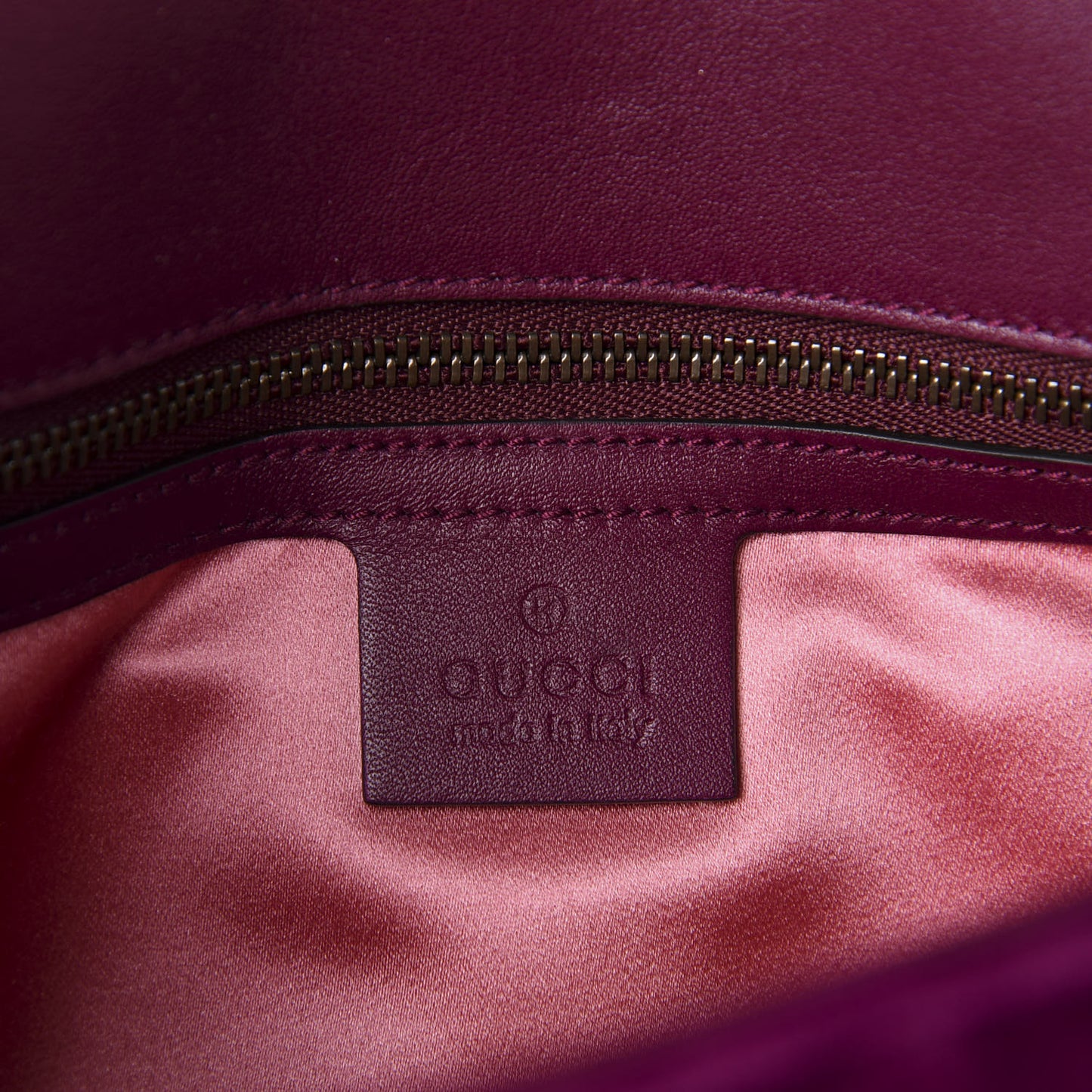 Velvet Matelasse Embroidered Small GG Marmont Shoulder Bag Fuchsia Violet Cyclamen