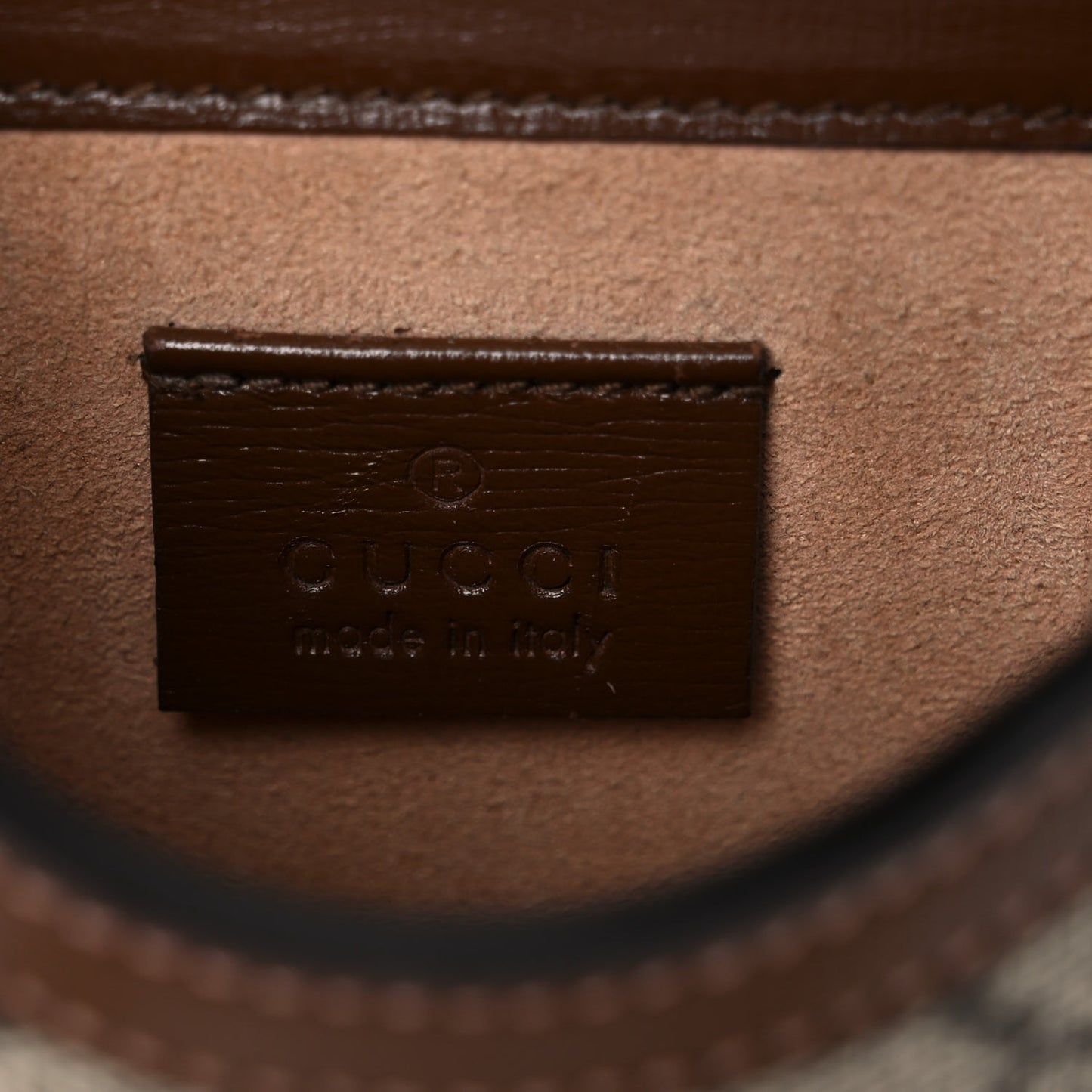 GG Supreme Monogram Mini Horsebit 1955 Crossbody Bag Beige Brown Sugar