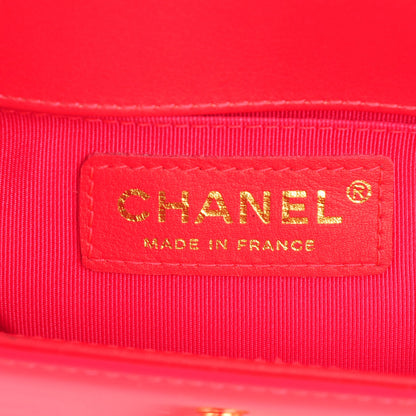 Chanel Patent Calfskin Quilted Small Boy Flap Pink 6 of 9