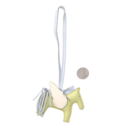 Hermes Milo Lambskin Grigri Rodeo Pegase Horse Bag Charm PM Jaune Bourgeon Bleu Brume Nata 2 of 4
