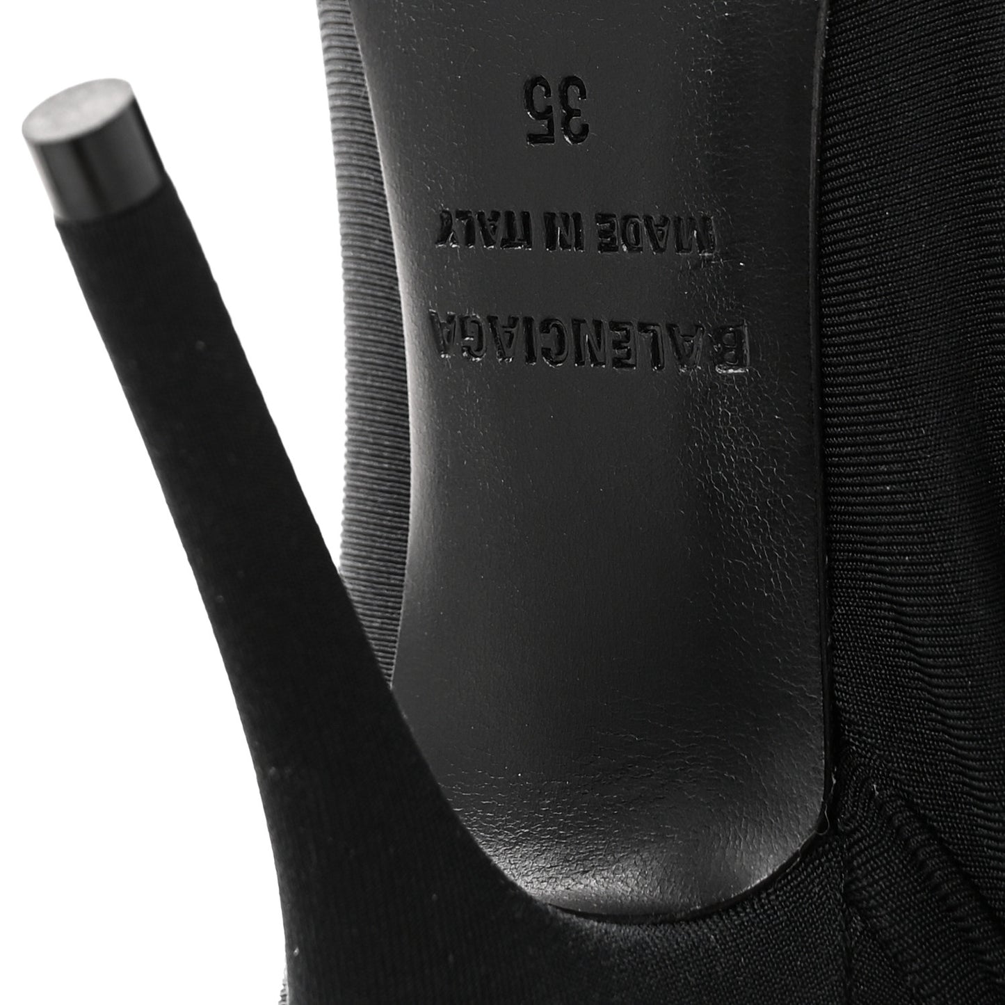Stretch Cupro Nylon Jersey Knife Knot 110mm Pumps 35 Black