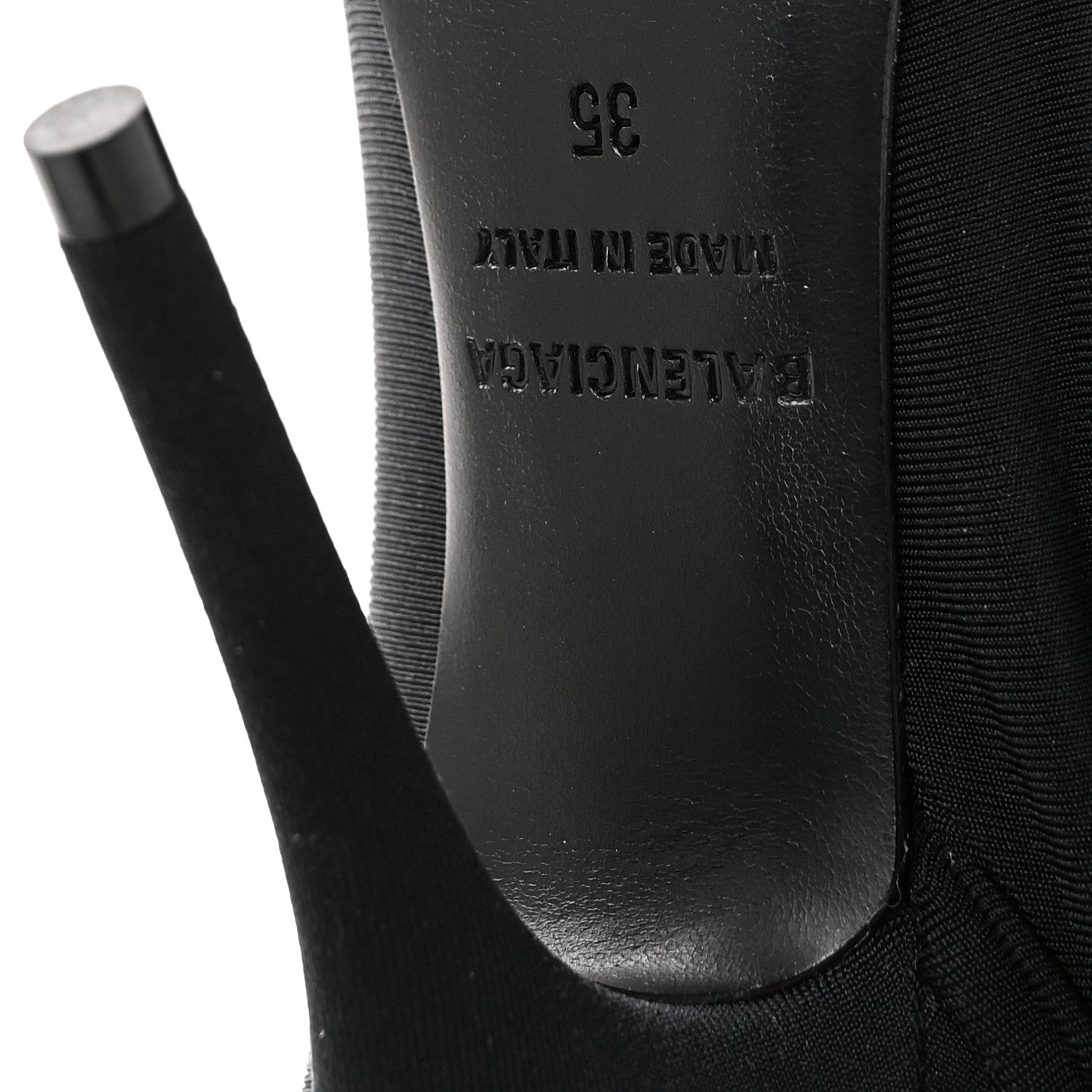Balenciaga Stretch Cupro Nylon Jersey Knife Knot 110mm Pumps 35 Black 8 of 9