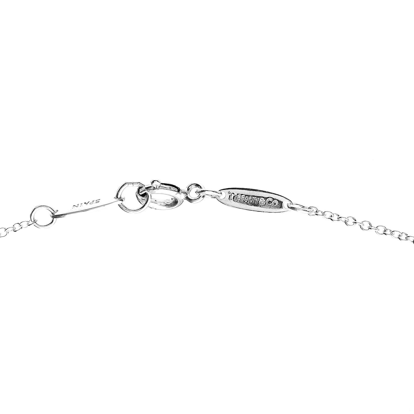 Sterling Silver 16mm Elsa Peretti Open Heart Pendant Necklace