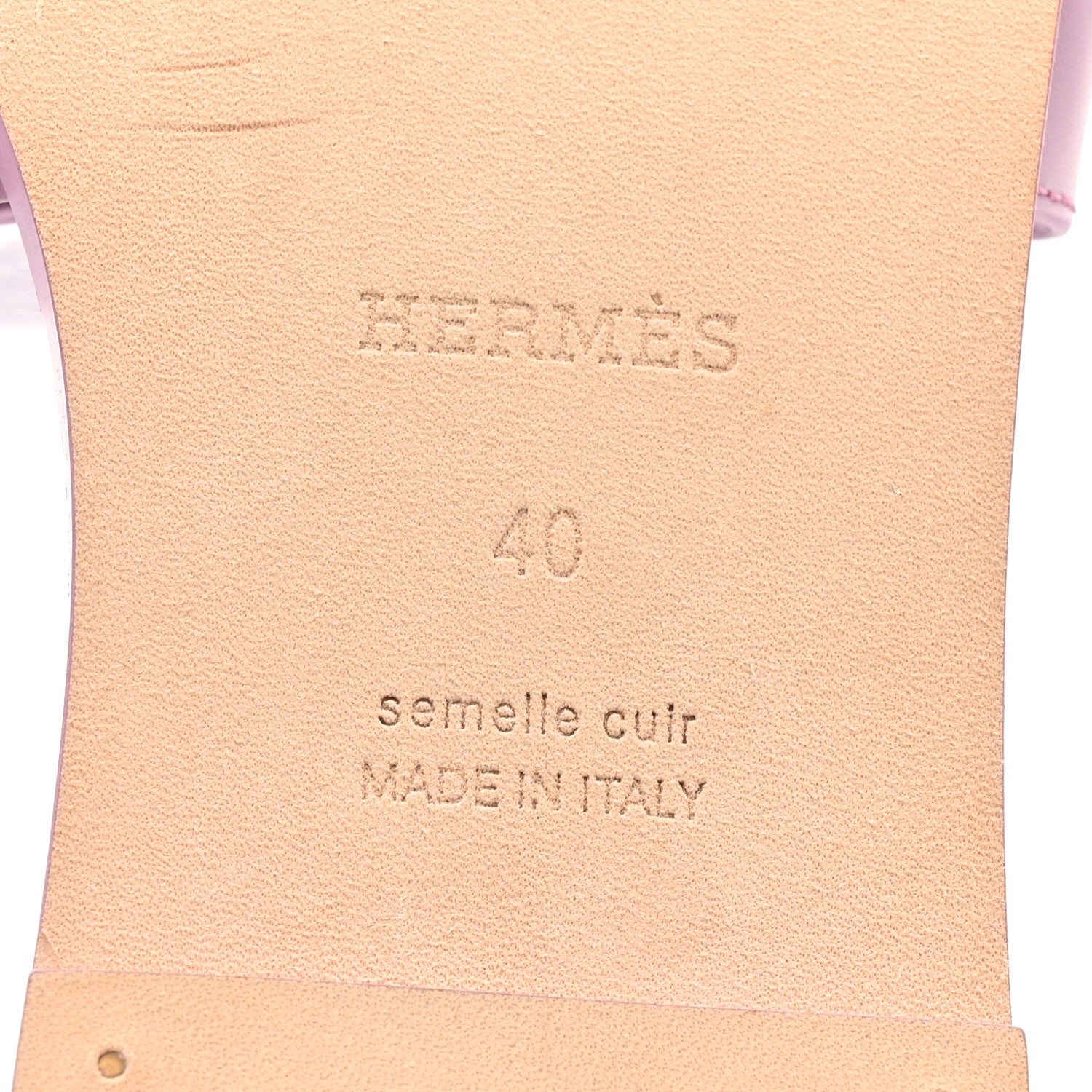 Hermes Calfskin Oran Sandals 40 Bruyère 8 of 9