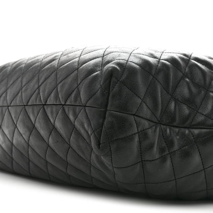 Saint Laurent Lambskin Quilted Maxi Icare Shopping Tote Black 10 of 14