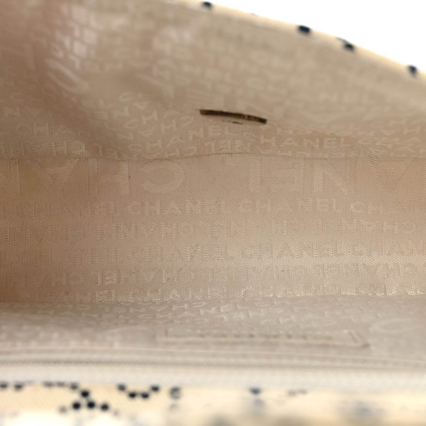 Canvas Medium Logo CC Flap  Beige Black