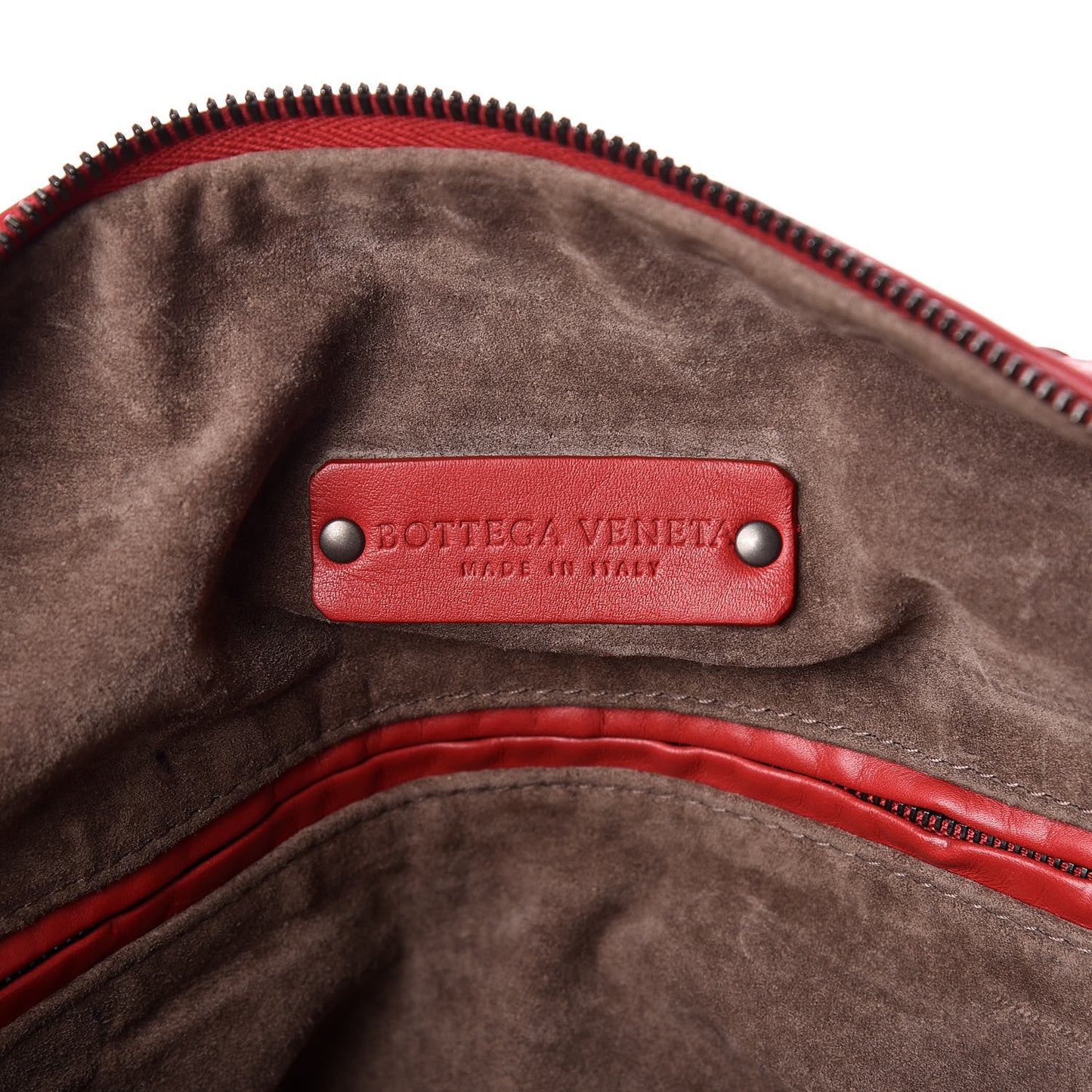 Nappa Intrecciato Boston Carmine