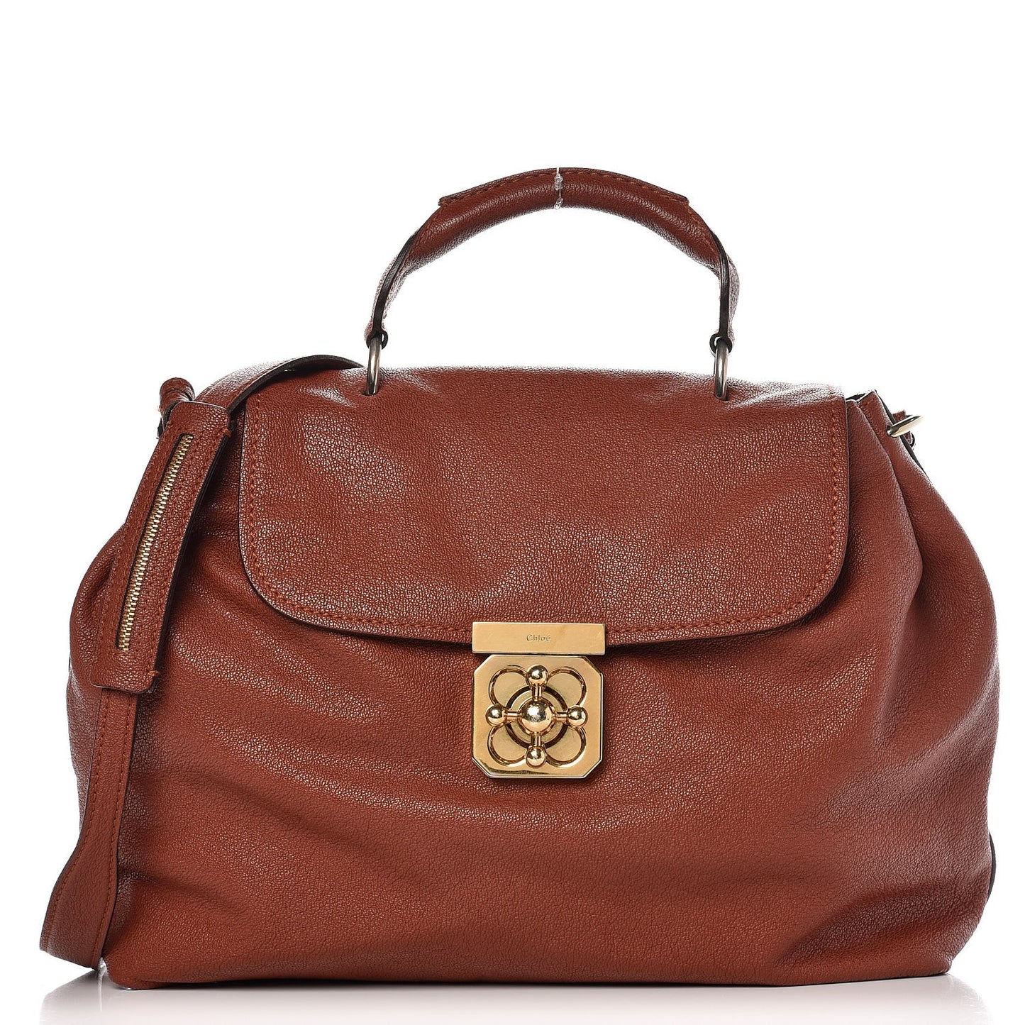 Calfskin Medium Elsie Satchel Whiskey