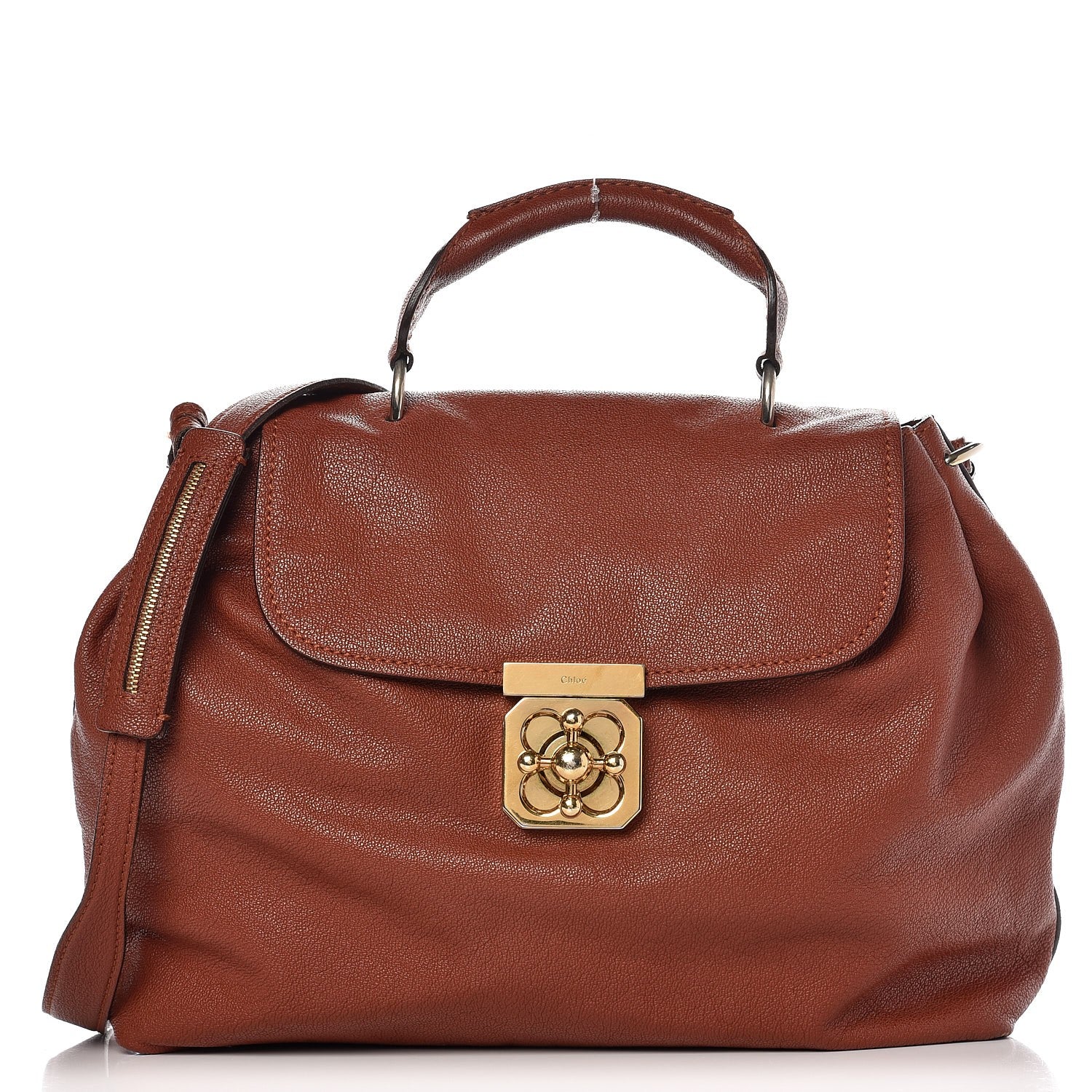 Chloe Calfskin Medium Elsie Satchel Whiskey 1 of 7