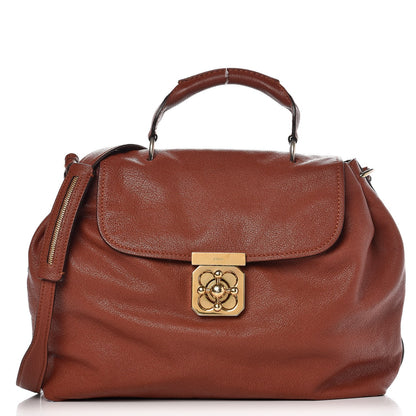 Chloe Calfskin Medium Elsie Satchel Whiskey 1 of 7