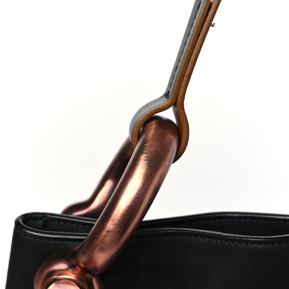 Tom Ford Calfskin Fisherman Hook Drawstring Hobo Bag Black 10 of 11