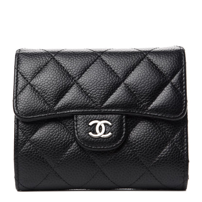 Chanel Caviar Quilted Compact Flap Wallet Black 1 of 8