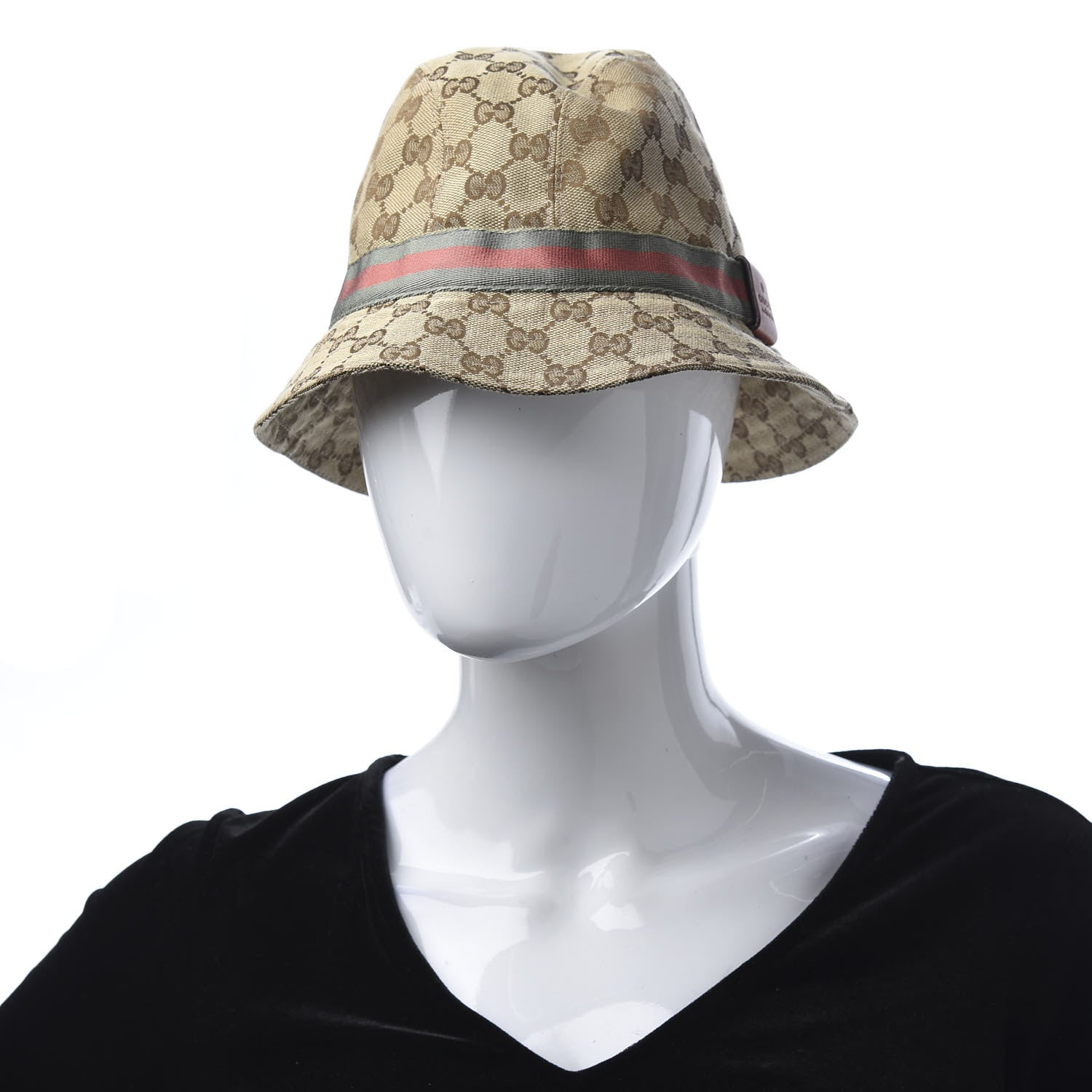 Gucci Monogram Web Bucket Hat M Brown 2 of 7