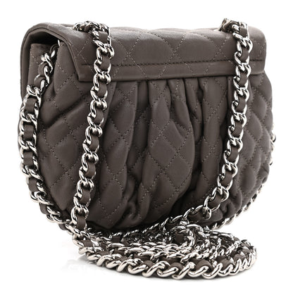 Chanel Washed Lambskin Quilted Mini Chain Around Flap Taupe 3 of 11