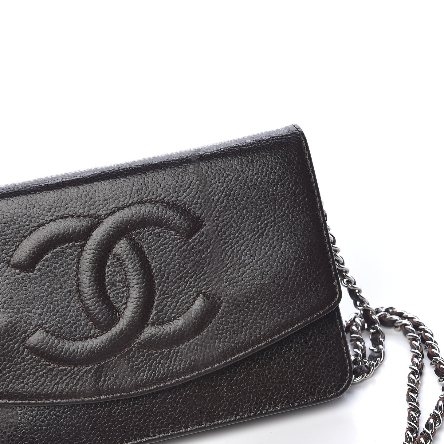 Caviar Timeless CC Wallet On Chain WOC Dark Brown