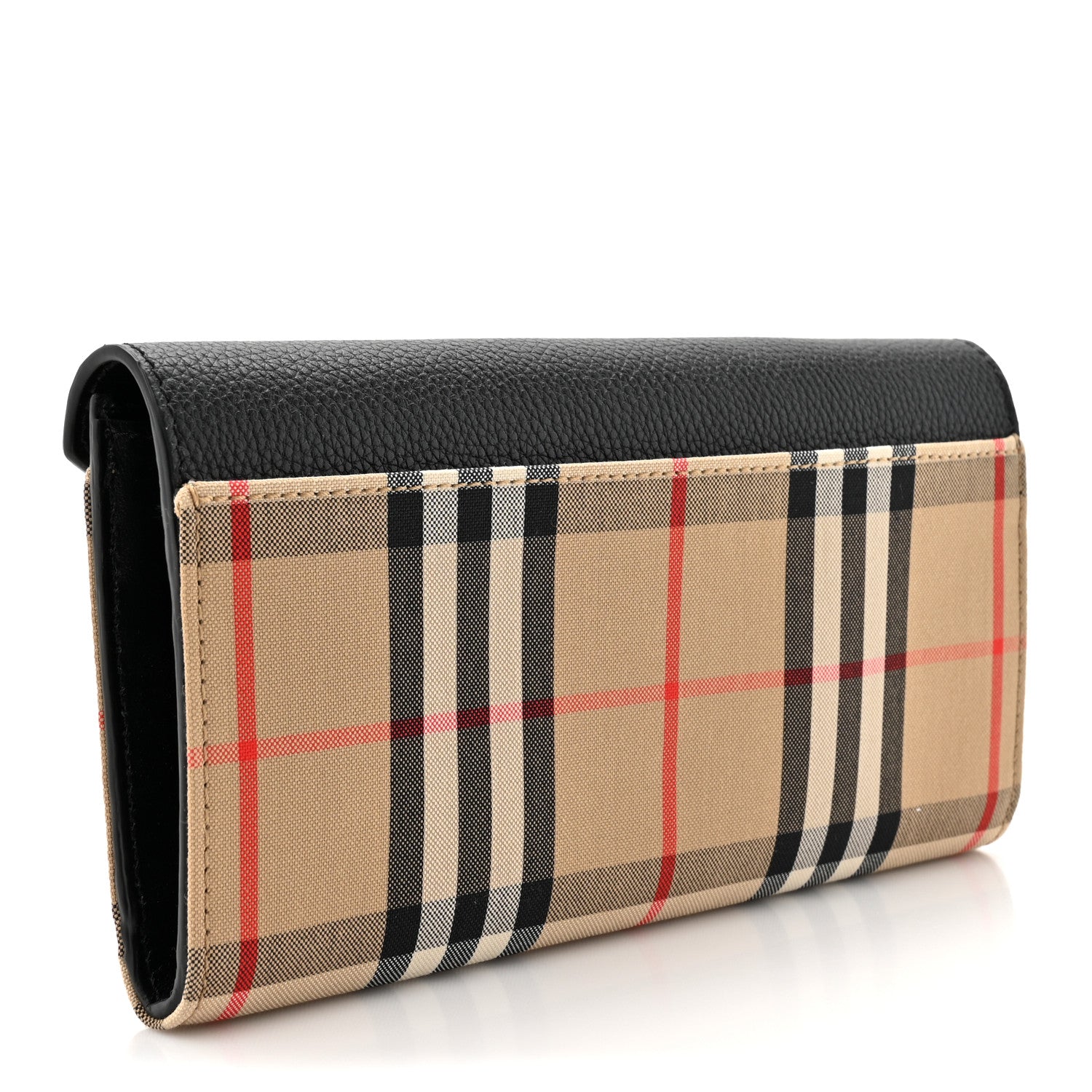 Burberry Vintage Check Grain Calfskin Halton Wallet Black 3 of 7