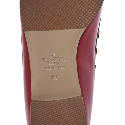 Valentino Garavani Nappa Rockstud Ballerina Flats 38 Red Poudre 9 of 9
