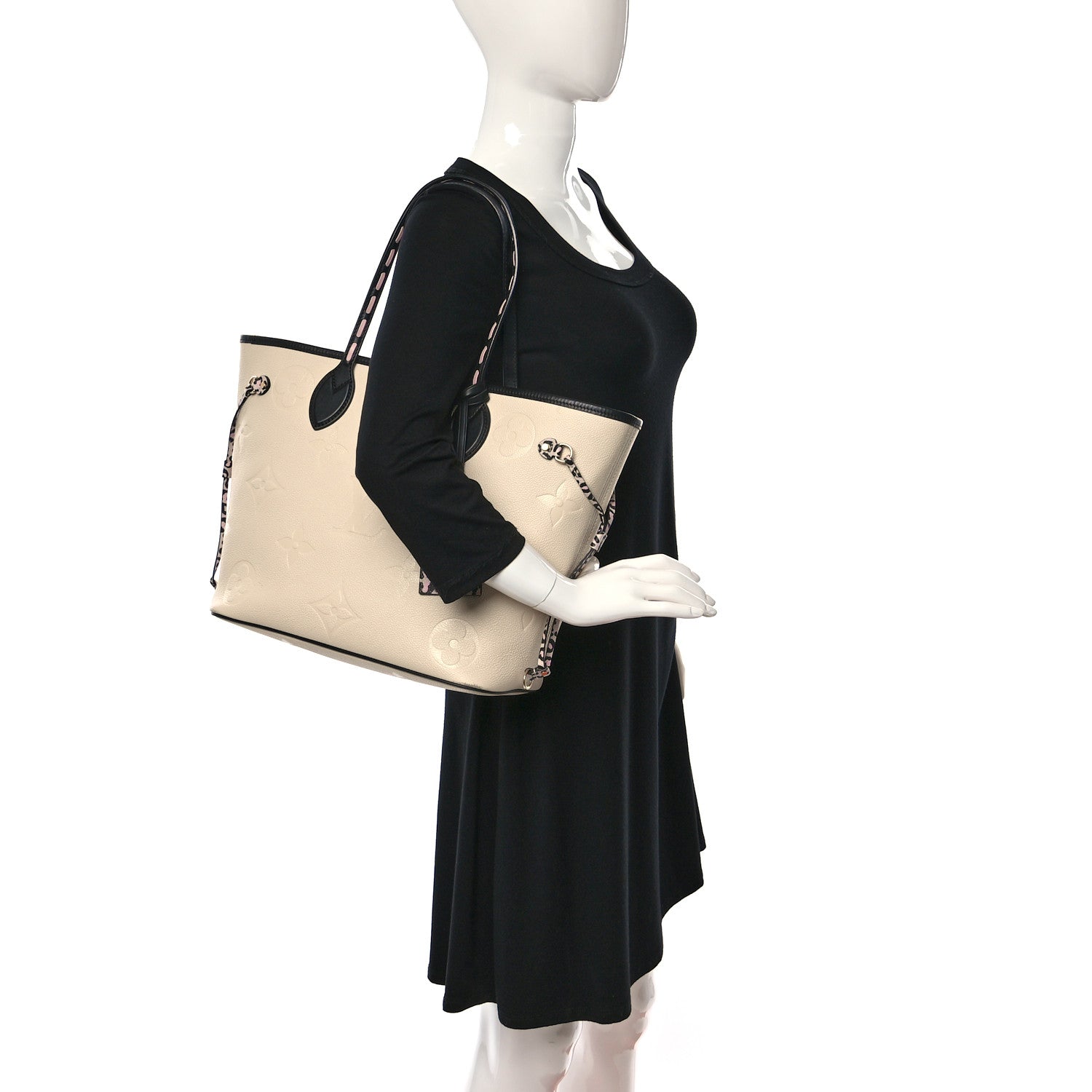 Louis Vuitton Empreinte Monogram Giant Wild at Heart Neverfull MM Creme 2 of 11