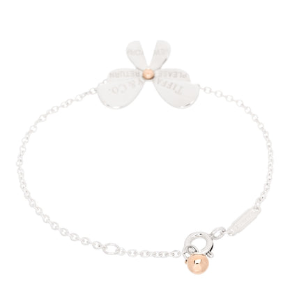 Tiffany Sterling Silver 18K Rose Gold Return to Tiffany Love Bugs Butterfly Chain Bracelet 2 of 6