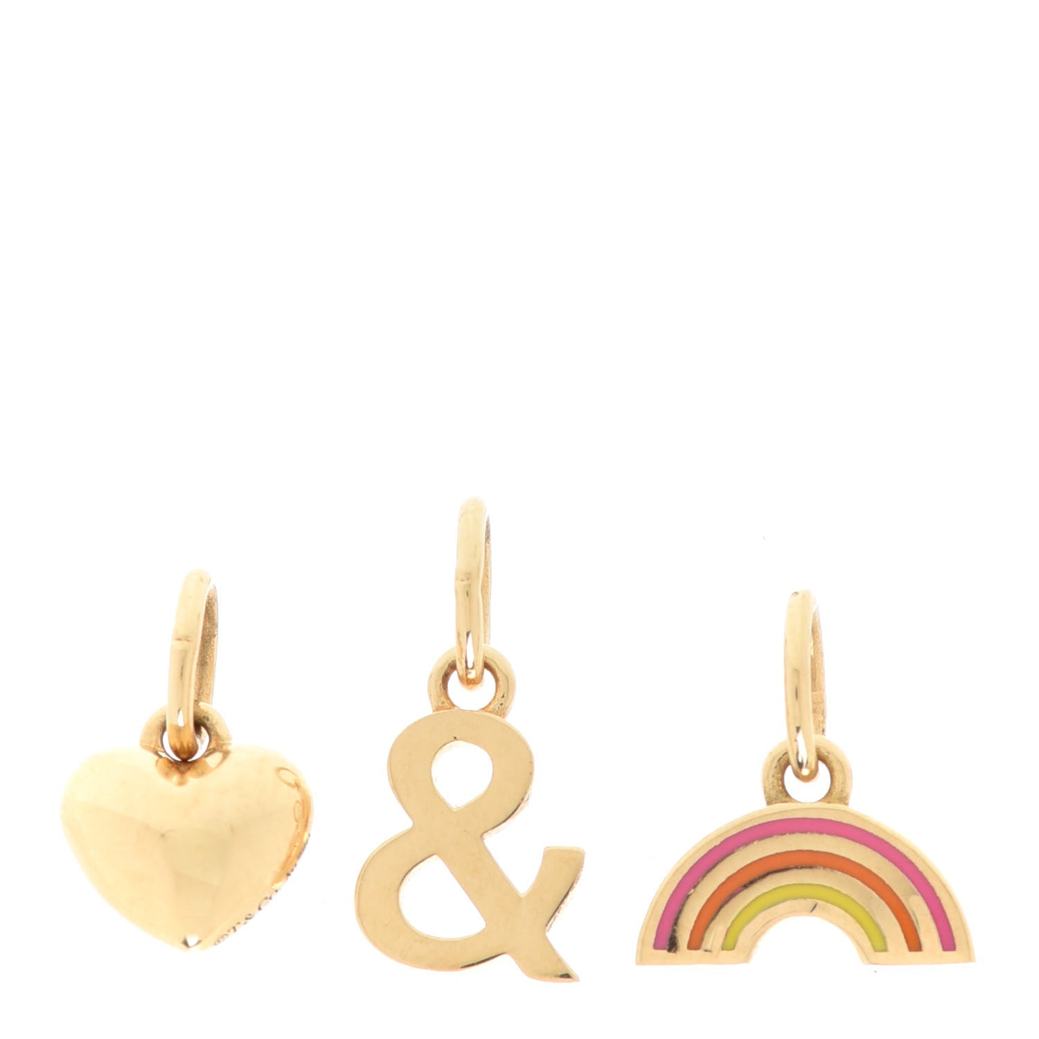 Tiffany 18K Yellow Gold Love and Pride Charm Set of 3 1 of 5
