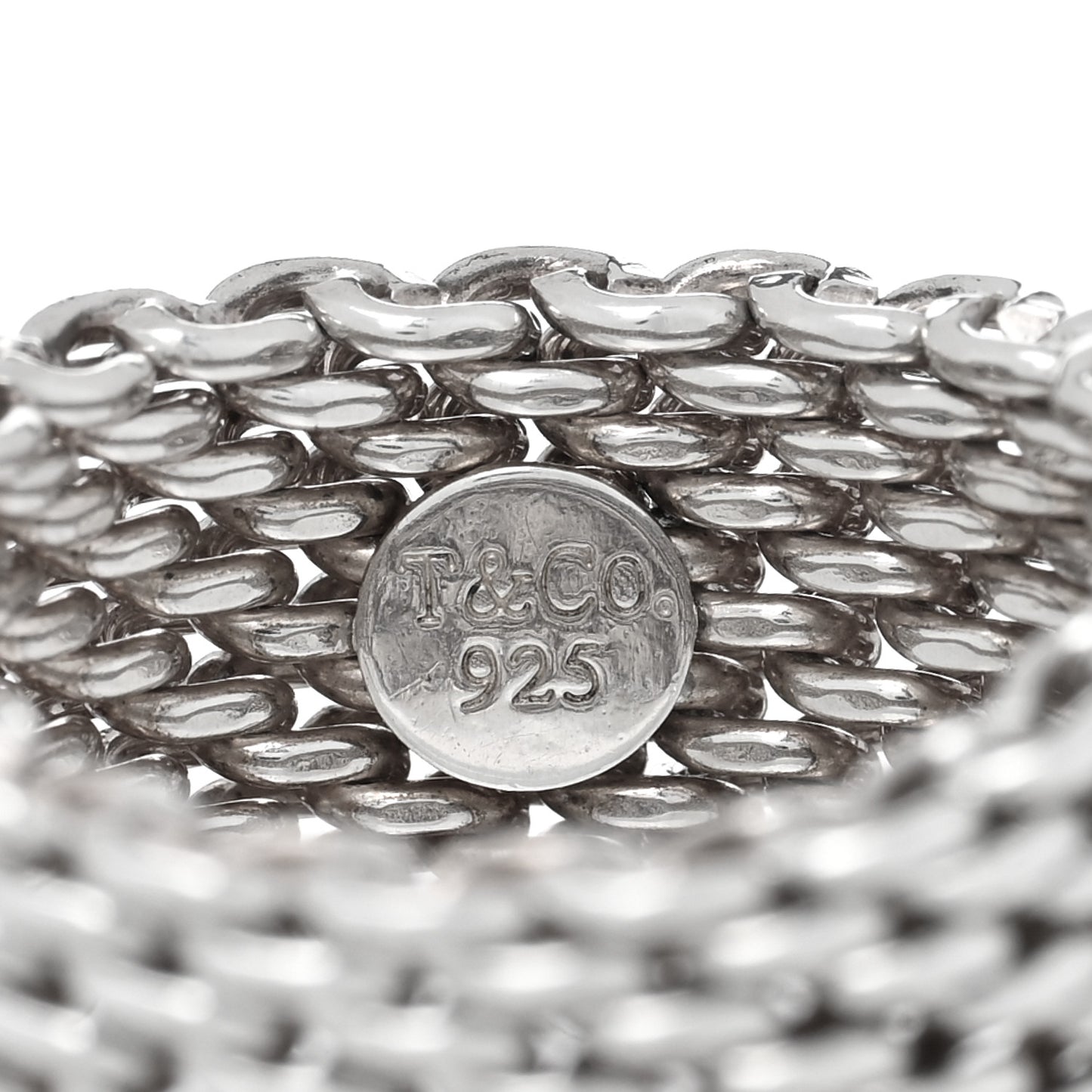 Sterling Silver Somerset Mesh Ring 58 8.25