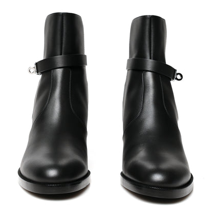 Hermes Calfskin Frenchie 50 Ankle Boots 38 Black 2 of 7