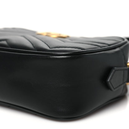 Gucci Calfskin Matelasse Mini GG Marmont Chain Shoulder Bag Black 10 of 10