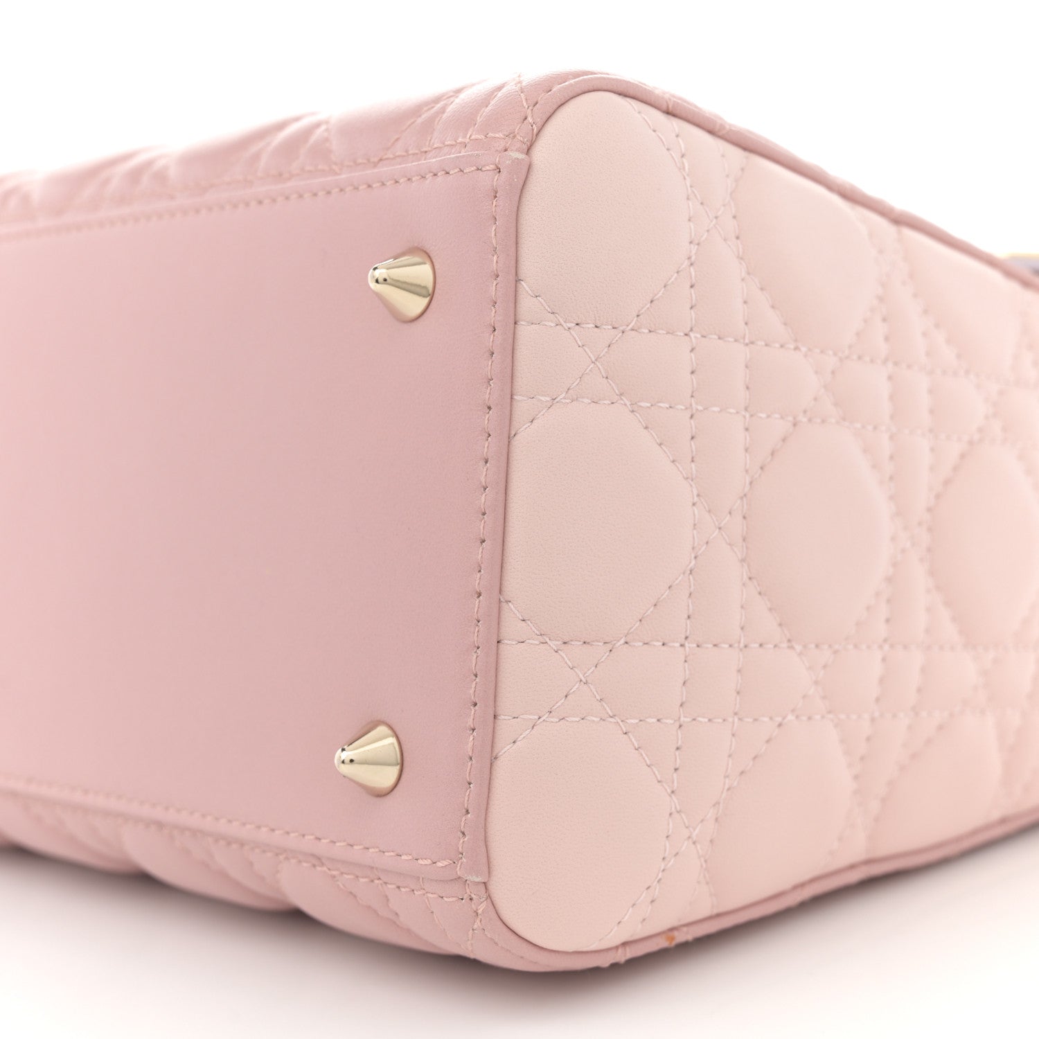 Christian Dior Lambskin Cannage Medium Tri-Color Lady Dior Rose Pale 10 of 14