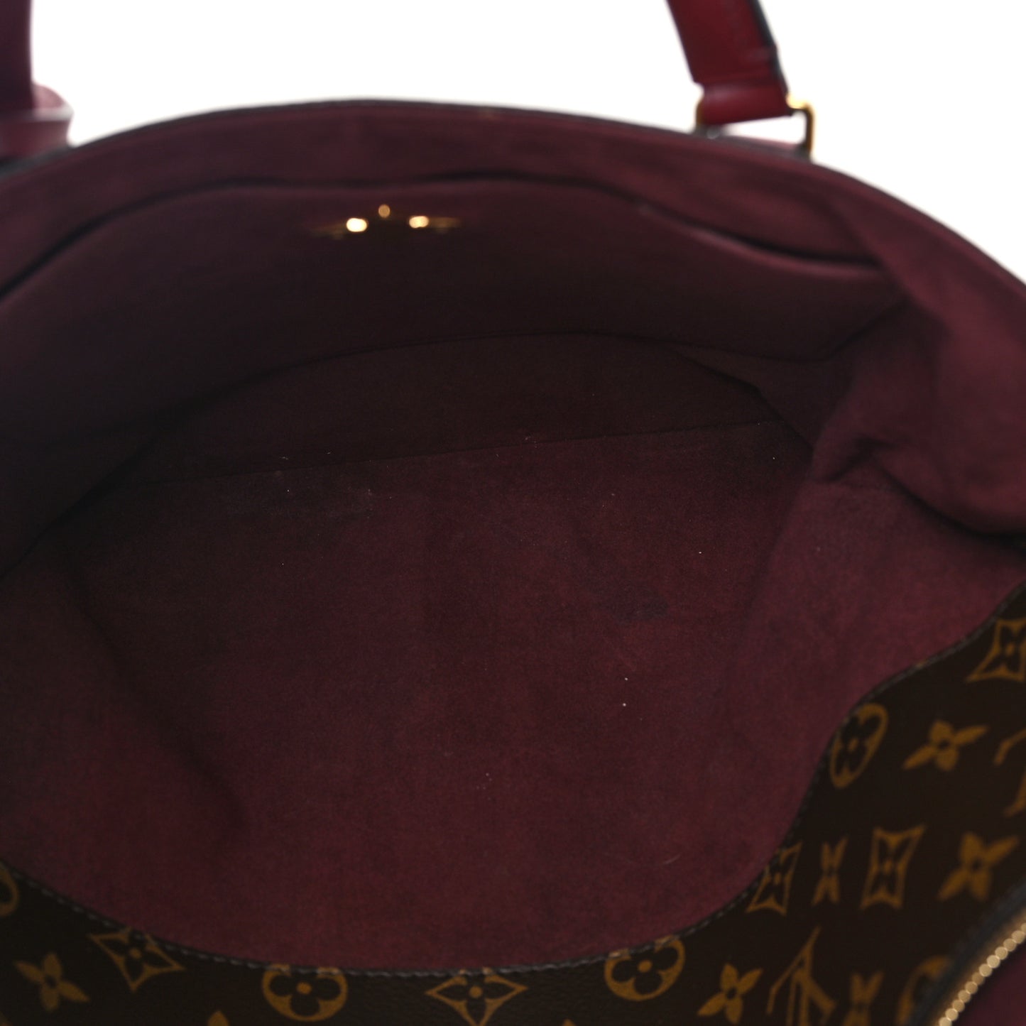 Monogram Flower Zipped Tote MM Bordeaux