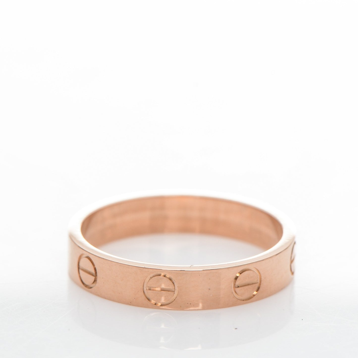 18K Pink Gold 4mm LOVE Wedding Band Ring 52 6