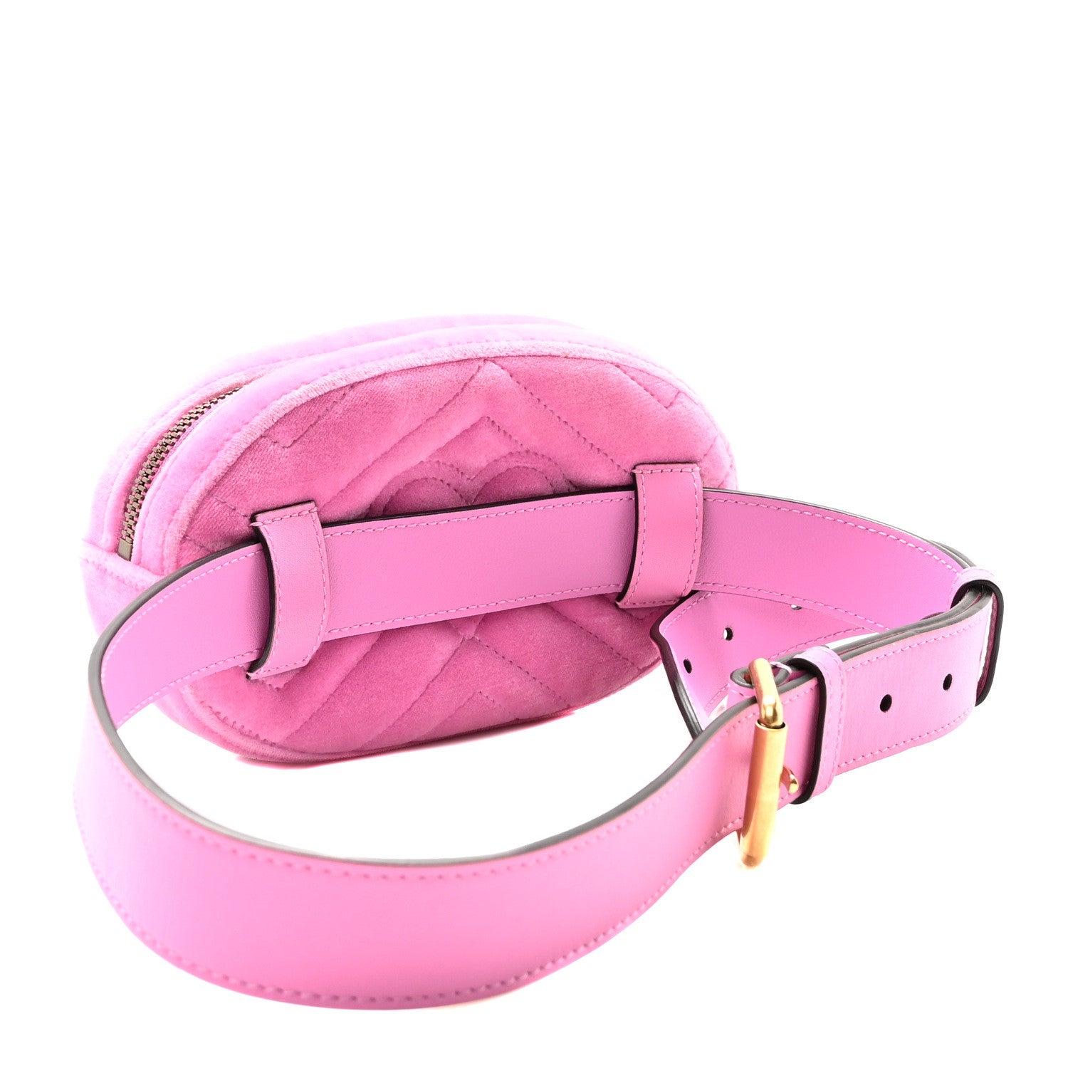Gucci Velvet Matelasse Marquise Crystals GG Marmont Belt Bag 85 34 Malva 3 of 10