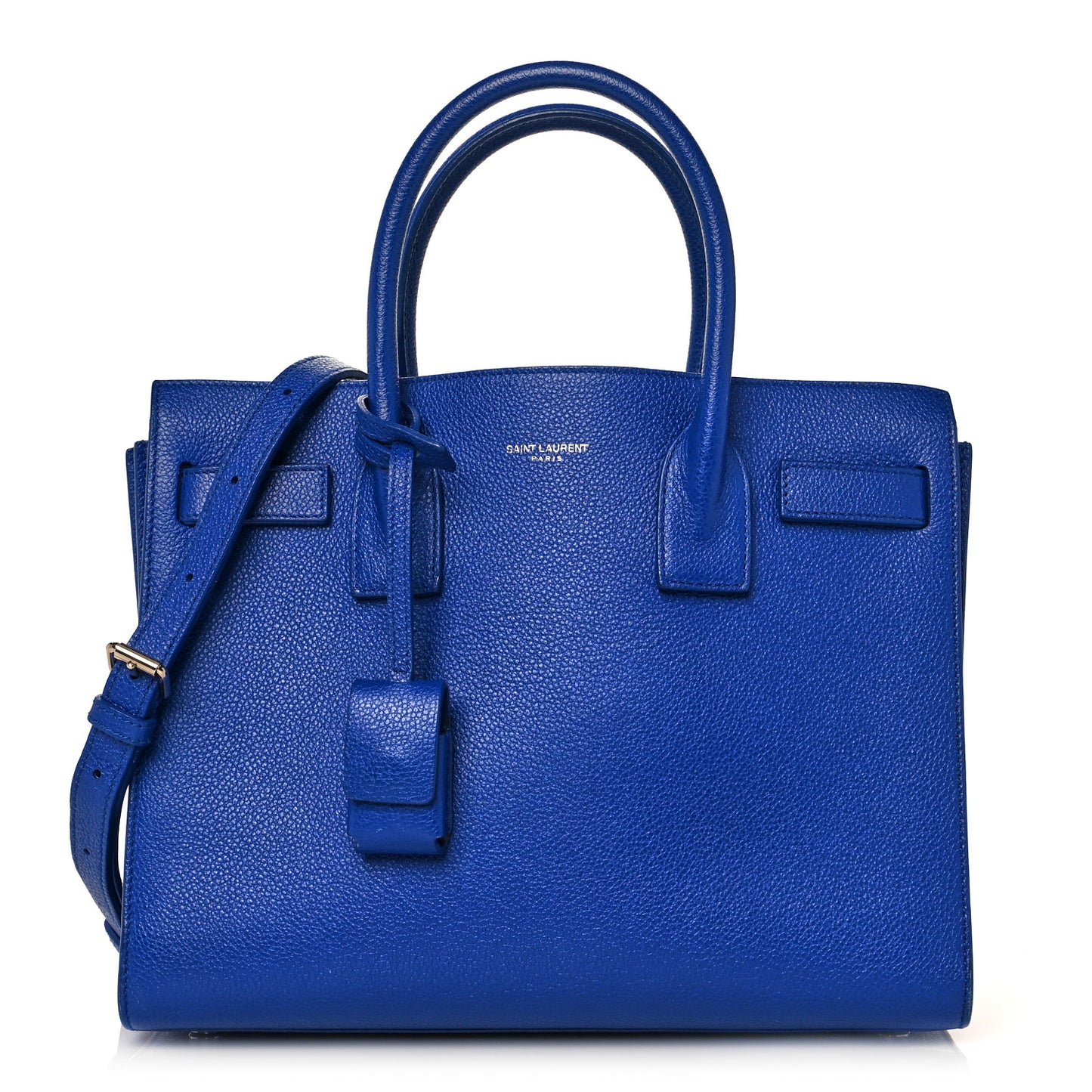 Grained Calfskin Baby Sac De Jour Cobalt Blue