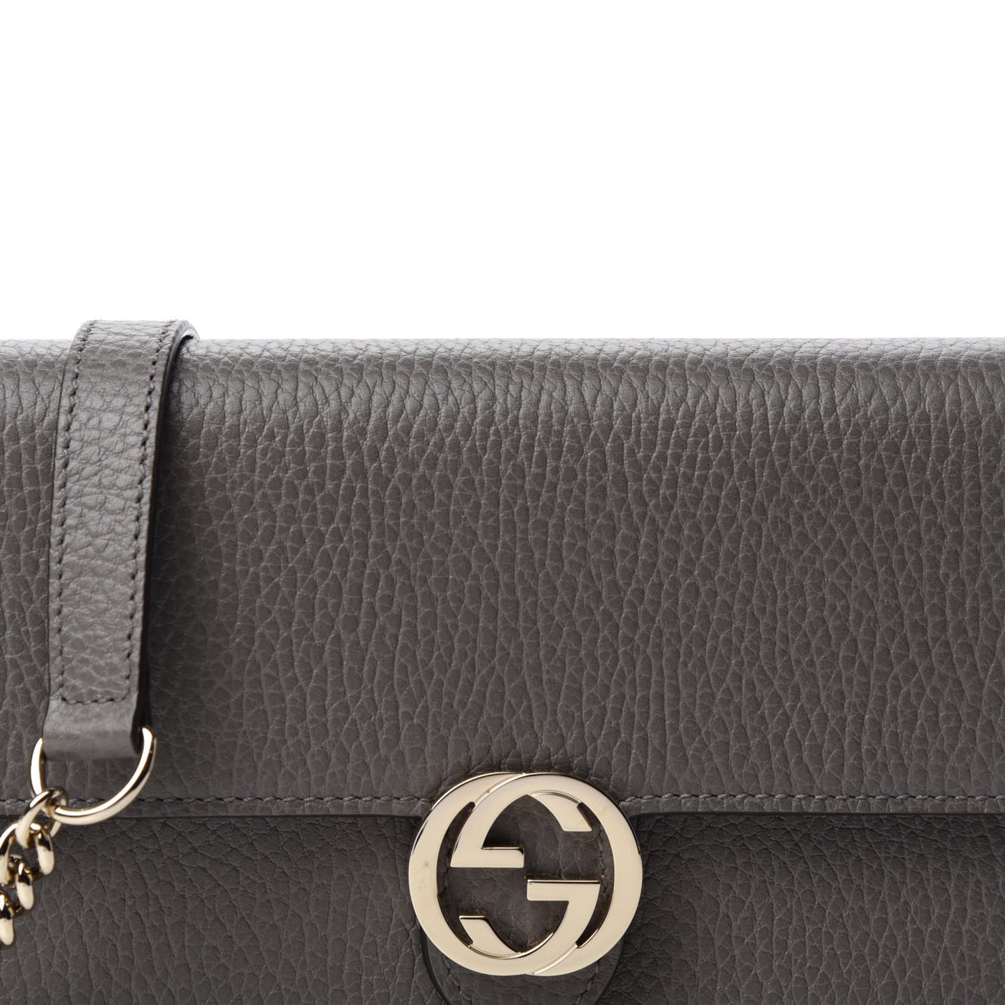 Dollar Calfskin Interlocking G Chain Wallet Loess
