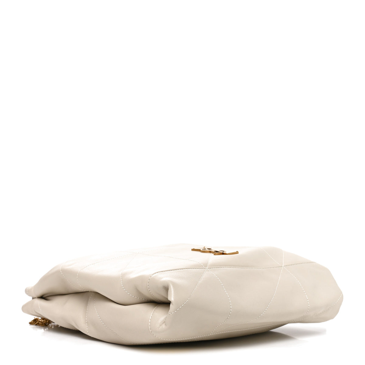 Lambskin Matelasse Monogram Medium Jamie 4.3 Pochon Crema Soft