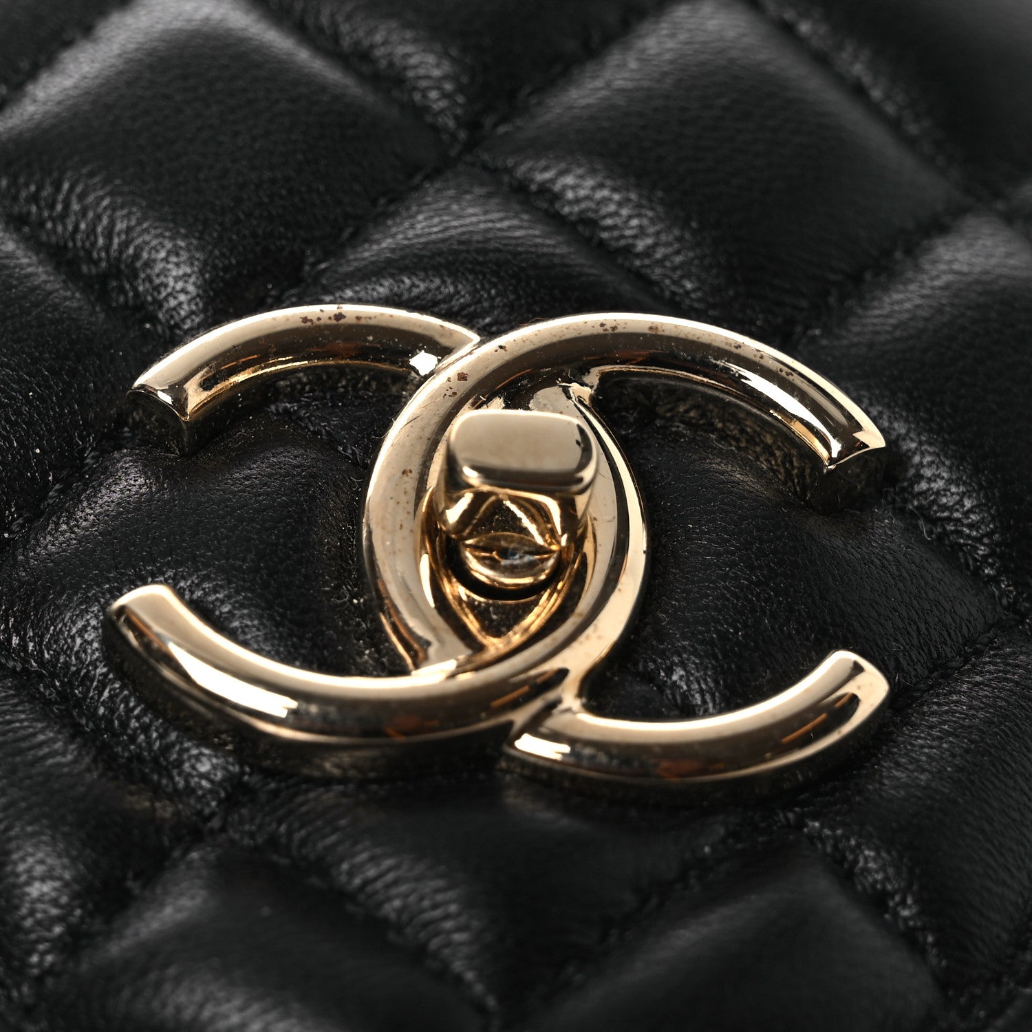 Chanel Lambskin Quilted CC Turnlock Loafers 36 Black 12 of 13
