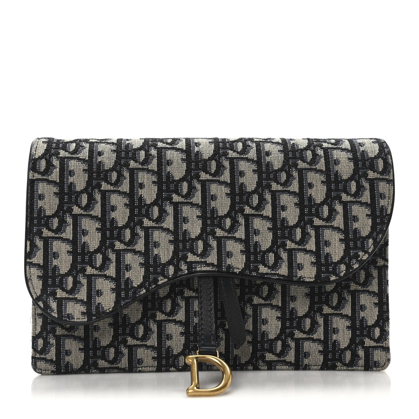 Oblique Saddle Chain Pouch Blue