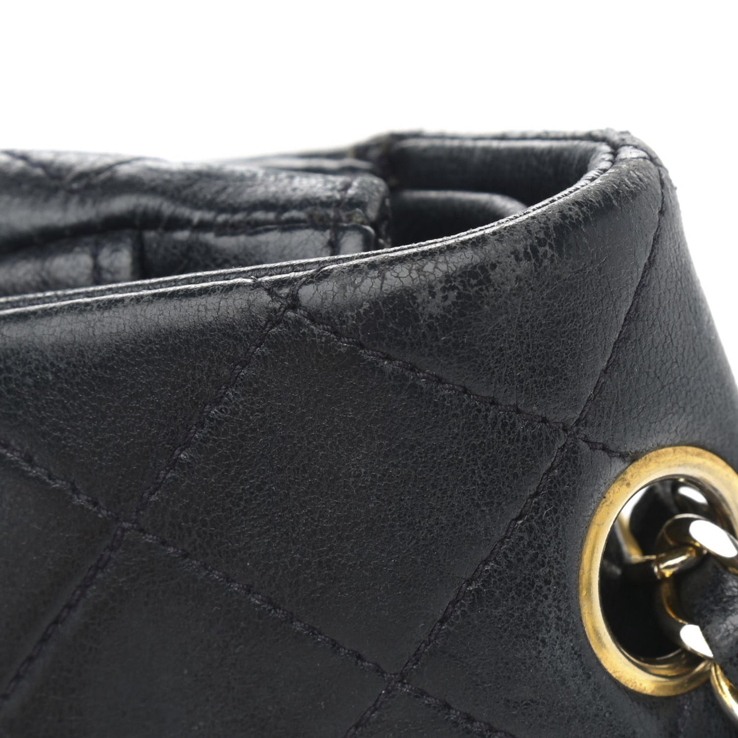 Lambskin Quilted Small Double Flap Navy