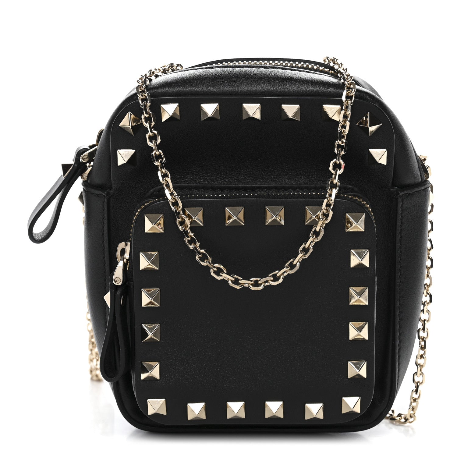 Valentino Garavani Calfskin Rockstud Crossbody Black 1 of 10