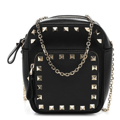 Valentino Garavani Calfskin Rockstud Crossbody Black 1 of 10