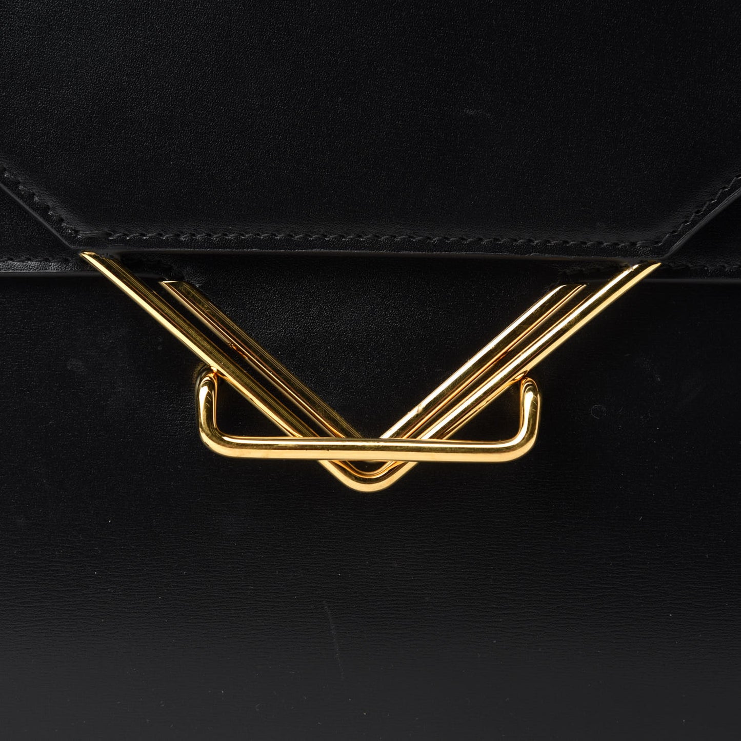 Box Calfskin Nappa Clip Bag Black