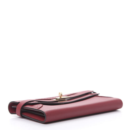 Hermes Swift Ghillies Kelly Longue Wallet Rouge Grenat 4 of 8